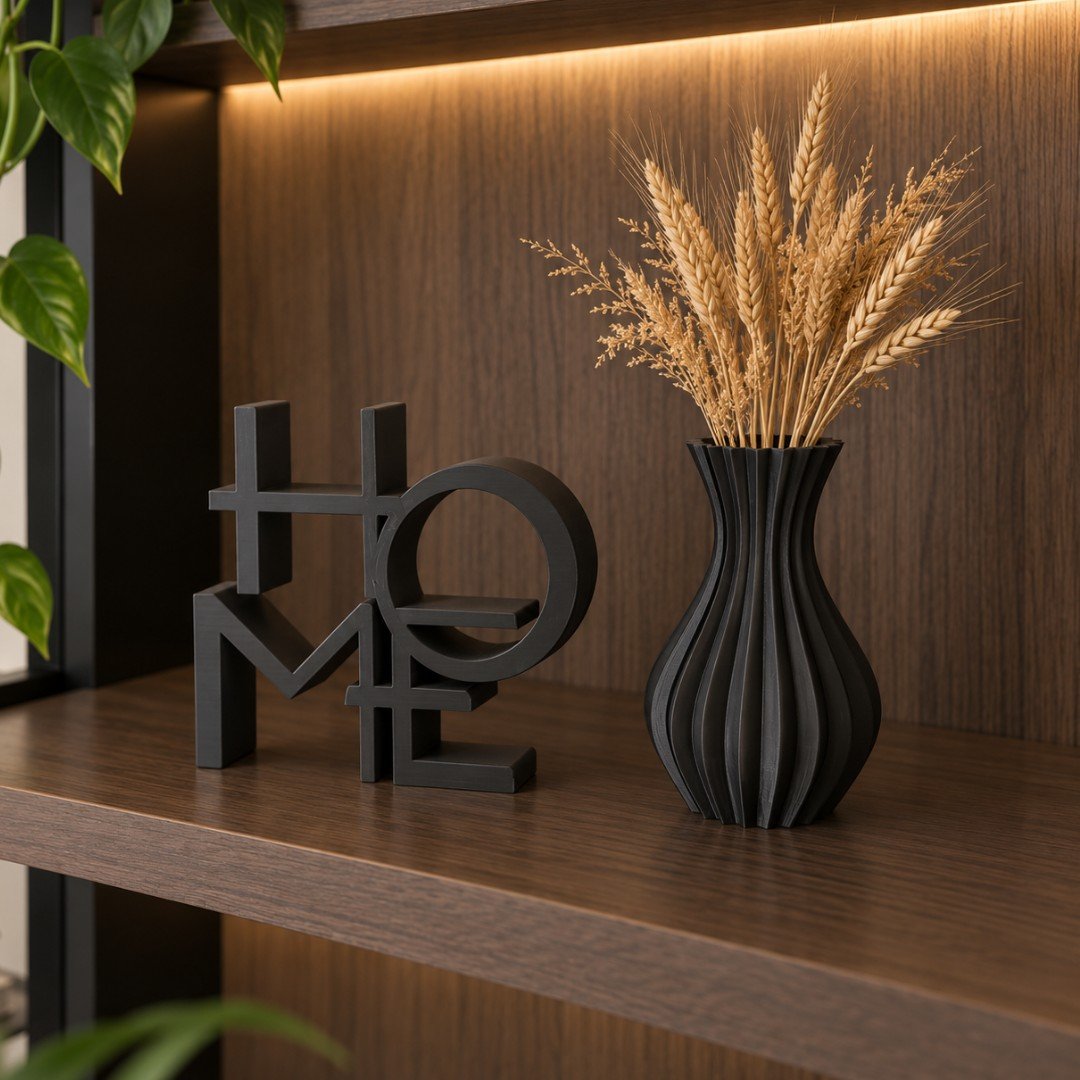 Conjunto Decorativo Home + Vaso Flora