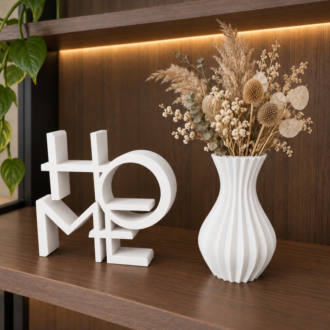Conjunto Decorativo Home + Vaso Flora