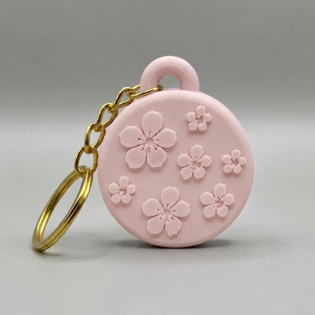 Chaveiro porta aliança/anel floral